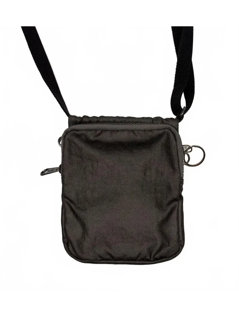 Gorpcore Kipling Eldorado Mini Crossbody Bag Black Gray Nylon Travel Organizer